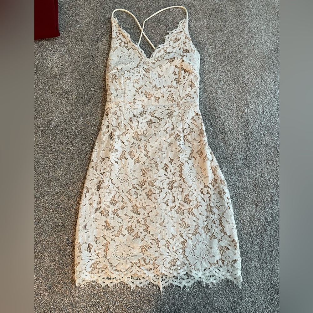 Worn once white lace dress